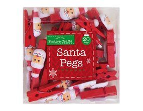 Wholesale Christmas Santa Wooden Pegs