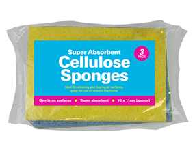 Wholesale Cellulose Sponges 3pk