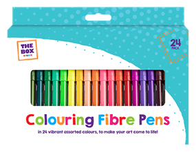 Wholesale Colouring Fibre Pens 24pk