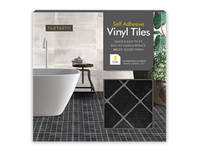 Wholesale Dark Square Adhesive Vinyl Floor Tiles 5pk