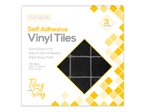 Wholesale Dark Square Adhesive Vinyl Floor Tiles 3pk