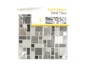 Wholesale Grey Glitter Mosaic Wall Tile Stickers | Gem Imports Ltd