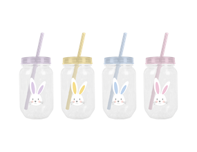 Wholesale Easter cupa & Straw 500ml.