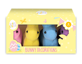 Wholesale Mini Flocked Bunny Decorations | Gem imports.
