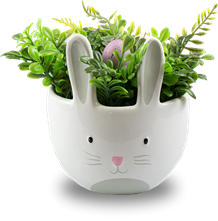 Wholesale Easter Bunny Planter with Artificial Flowers