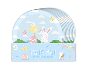 Wholesale Easter printed plastic plate 11" | Gem imports Ltd.