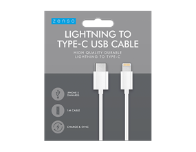 Wholesale White Type C  To lightning cable 1m
