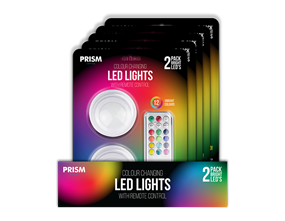 Colour Changing LED Lights RC 2pk PDQ
