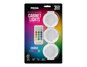 Wholesale LED Colour Changing Cabinet Lights 3pk