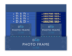 Wholesale Father's Day foiled photo frame PDQ| Gem imports Ltd