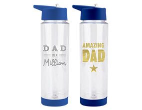 Father's Day foiled water bottle