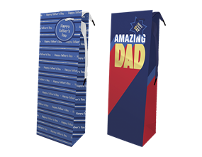 Wholesale Father's Day Luxury Foiled Bottle Bag