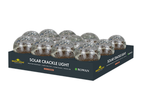 Wholesale Solar Clear Glass Crackle Ball Light | Gem Imports Ltd