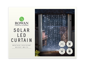 Wholesale 200 solar Led light curtain bright white | Gem imports Ltd