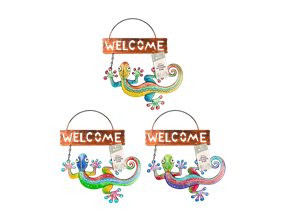 Wholesale Metal Gecko welcome sign