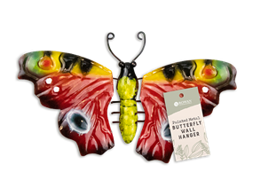 Wholesale Painted metal butterfly wall hanger | Gem imports Ltd.