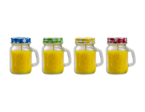 Wholesale Mini Gingham Citronella mason jar candle | Gem imports Ltd