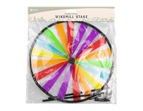 Wholesale Rainbow fabric windmill on stick | Gem imports Ltd.