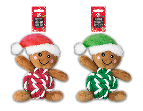 Wholesale Gingerbread Man Rope Plush Dog Toy