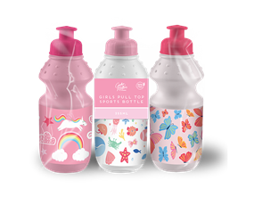 Wholesale Girls Printed Pull Top Sports Bottles