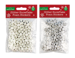 Wholesale Glitter Snowflake Foam Stickers | Gem Imports Ltd
