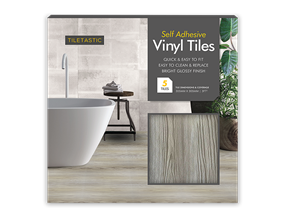 Wholesale Grey Wood Adhesive Vinyl Tiles 5pk