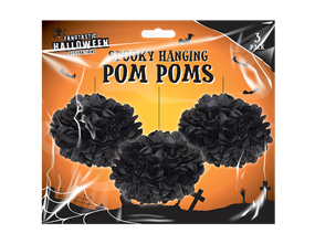 Halloween Pom Poms Decorations - 3 Pack