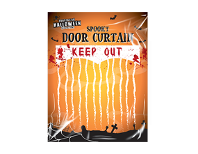 Wholesale Halloween Keep Out Bloody Curtain