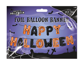 Wholesale Happy Halloween Foil Balloon Banners | Gem Imports Ltd