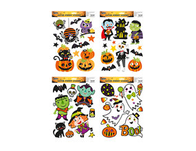 Wholesale Halloween Glitter Window Stickers | Gem imports Ltd