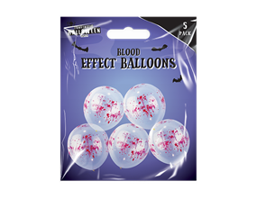 12" Blood Effect Balloons 5pk | Gem imports Ltd