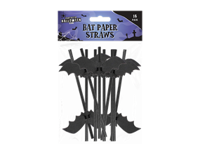 Wholesale Halloween Bat paper straws | Gem imports Ltd