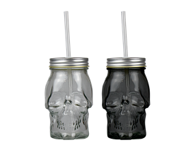 Wholesale skull drinking jar with straw | Gem imports Ltd