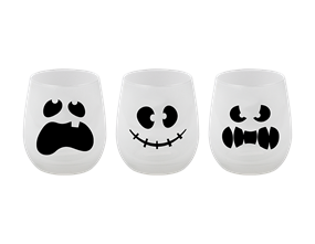 Wholesale Ghost printed Glass tumbler