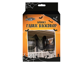 Wholesale Halloween Black Fabric Backdrop 3m