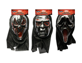 Wholesale Halloween Metallic Hooded Mask | Gem Imports Ltd