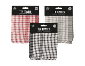 Mono Check Tea Towel - 2 Pack