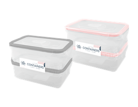 Clip Lock Containers 450ml 2pk Trend