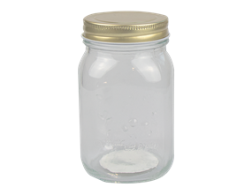 Wholesale Glass Jar with Metal Screw Top Lid 500ml