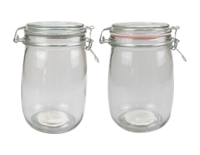 Glass Jar with Clip Top Lid 1000ml - Trend