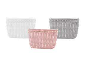 Wholesale Plastic Woven Effect Basket small | Gem imports Ltd
