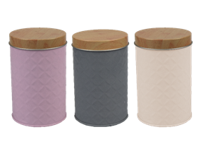 Wholesale Round embossed Storage tin | Gem imports Ltd.