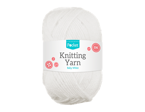 Wholesale Acrylic knitting yarn baby white 75g