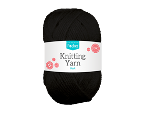 Wholesale Acrylic Knitting Yarn Black 75g