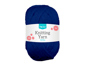 Wholesale Acrylic Knitting Yarn Mid Blue 75g