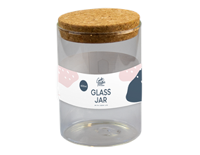 Glass Jar with Cork Lid 600ml