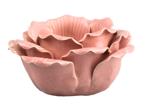 Wholesale Mother's Day ceramic  rose tealight holder 10cm