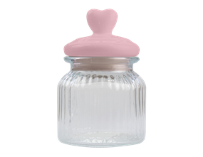 Wholesale Mother's Day Heart Lid Glass Jar