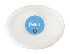 Wholesale White Plastic Oval Platters | Gem Imports Ltd
