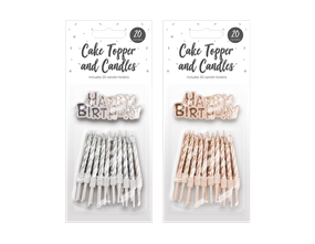 Wholesale Metallic cake topper and candles | Gem imports Ltd.